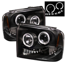 Load image into Gallery viewer, Spyder Ford F250/350/450 Super Duty 05-07 Projector Headlights LED Halo- LED Blk PRO-YD-FS05-HL-BK