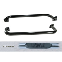 Load image into Gallery viewer, Rugged Ridge 3-In Round Tube Side Step SS 87-95 Jeep Wrangler YJ