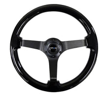 Load image into Gallery viewer, NRG Reinforced Steering Wheel Classic Wood Grain (350mm / 3in. Deep) Matte Black Solid 3-Spoke