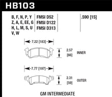 Load image into Gallery viewer, Hawk 1975-1975 Buick Apollo SR HPS 5.0 Front Brake Pads