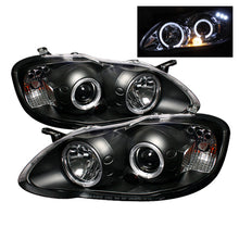 Load image into Gallery viewer, Spyder Toyota Corolla 03-08 Projector Headlights LED Halo- LED Blk - Low H1 PRO-YD-TC03-HL-BK