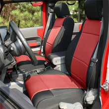 Load image into Gallery viewer, Rugged Ridge Seat Cover Kit Black/Red 11-18 Jeep Wrangler JK 4dr