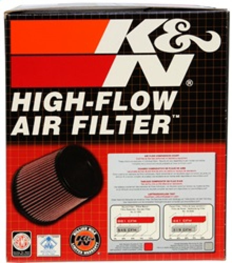 K&N Universal Rubber Filter-Round Tapered 3in Flange ID x 6in Base OD x 6in Top OD x 5in H