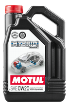 Load image into Gallery viewer, Motul 4L Hybrid Synthetic Motor Oil - 0W20