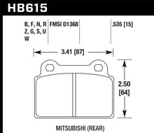 Load image into Gallery viewer, Hawk 2008-2014 Mitsubishi Lancer Evo (1-piece front rotor) High Perf. Street 5.0 Rear Brake Pads