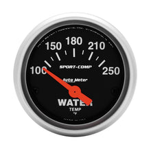 Load image into Gallery viewer, Autometer Sport-Comp 52mm 100-250 Deg F Electronic Water Temp Gauge