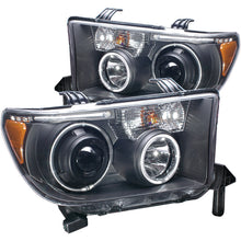 Load image into Gallery viewer, ANZO 2007-2013 Toyota Tundra Projector Headlights w/ Halo Black (CCFL)