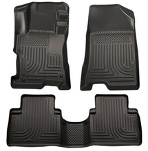 Load image into Gallery viewer, Husky Liners 08-12 Honda Accord (4DR) WeatherBeater Combo Black Floor Liners (One Piece for 2nd Row)