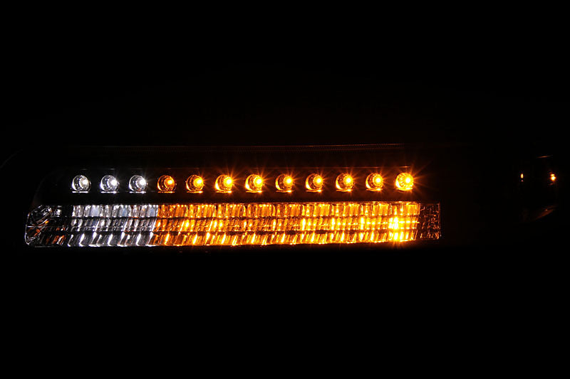 ANZO 1999-2002 Chevrolet Silverado 1500 LED Parking Lights Black w/ Amber Reflector
