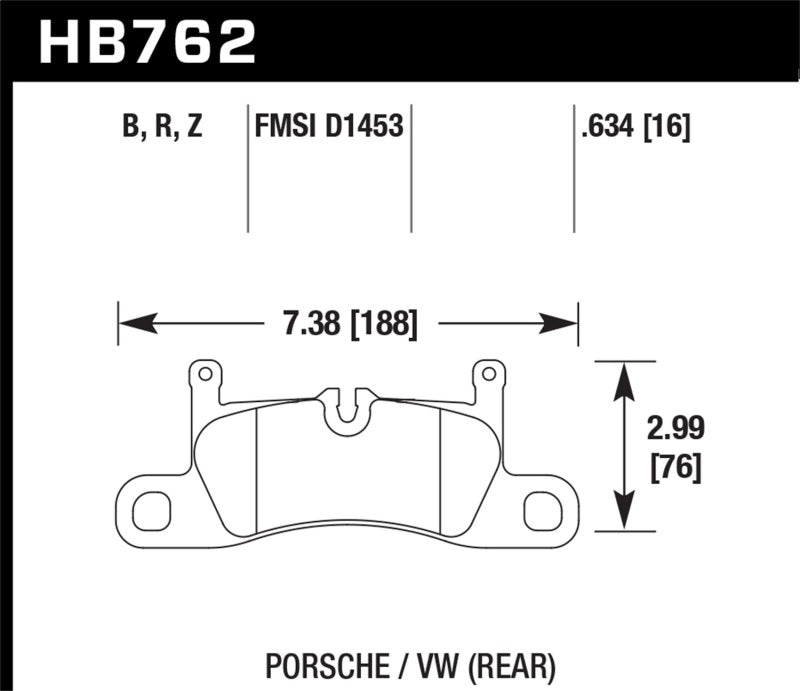 Hawk 2015 Porsche Cayenne HPS 5.0 Rear Brake Pads