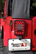 Load image into Gallery viewer, Rugged Ridge Led Tail Light Set Smoke 07-18 Jeep Wrangler