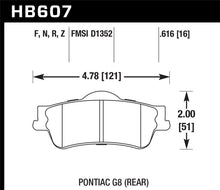 Load image into Gallery viewer, Hawk 08-09 Pontiac G8 3.6 Base/6.0 HPS Street Rear Brake Pads