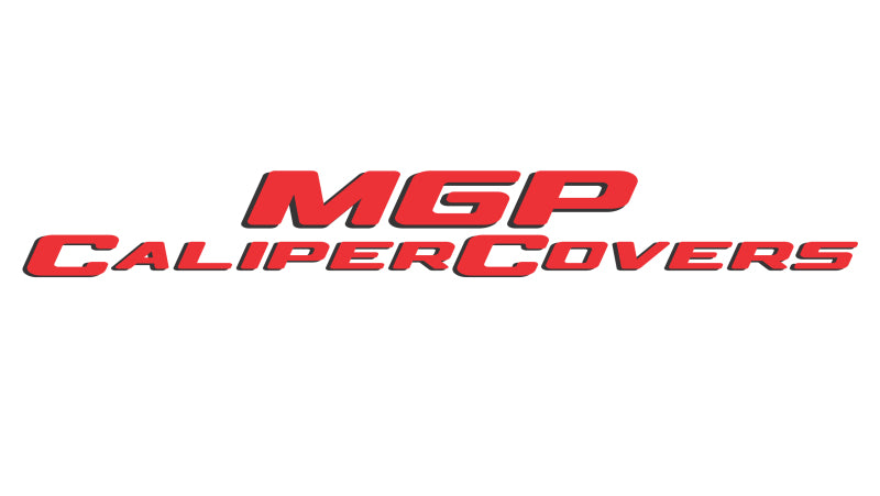 MGP 4 Caliper Covers Engraved F & R 100 Anniversary Red Finish Silver Char 2019 Chevy Silverado 1500