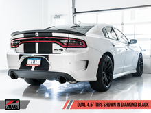 Load image into Gallery viewer, AWE Tuning 2015+ Dodge Charger 6.4L/6.2L Supercharged Track Edition Exhaust - Diamond Black Tips