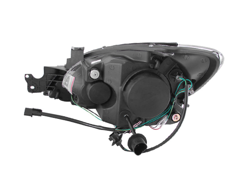 ANZO 2004-2007 Mitsubishi Lancer Projector Headlights w/ Halo Black (CCFL)