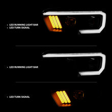 Load image into Gallery viewer, ANZO 2016-2017 Toyota Tacoma Projector Headlights w/ Plank Style Design Black/Amber w/ DRL