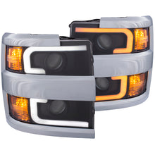Load image into Gallery viewer, ANZO Projector Headlights 15-17 Chevrolet Silverado 2500HD / 3500HD Black w/ Chrome Rim