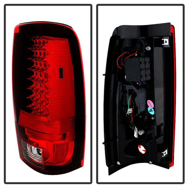 Spyder Chevy Silverado 1500 03-06 (Not Fit Stepside)LED Tail Lights Red Clear ALT-YD-CS03-LED-RC