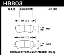 Load image into Gallery viewer, Hawk 16-17 Ford Mustang Brembo Package HPS 5.0 Rear Brake Pads
