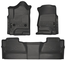 Load image into Gallery viewer, Husky Liners 14 Chevrolet Silverado/GMC Sierra WeatherBeater Black Front &amp; 2nd Seat Floor Liners