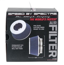 Load image into Gallery viewer, Spectre Adjustable Conical Air Filter 2-1/2in. Tall (Fits 3in. / 3-1/2in. / 4in. Tubes) - Blue