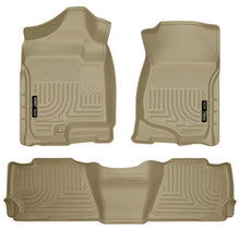 Load image into Gallery viewer, Husky Liners 07-13 GM Escalade ESV/Avalanche/Suburban WeatherBeater Tan Front/2nd Row Floor Liners