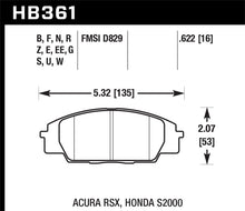 Load image into Gallery viewer, Hawk 2002-2006 Acura RSX Type-S HPS 5.0 Front Brake Pads