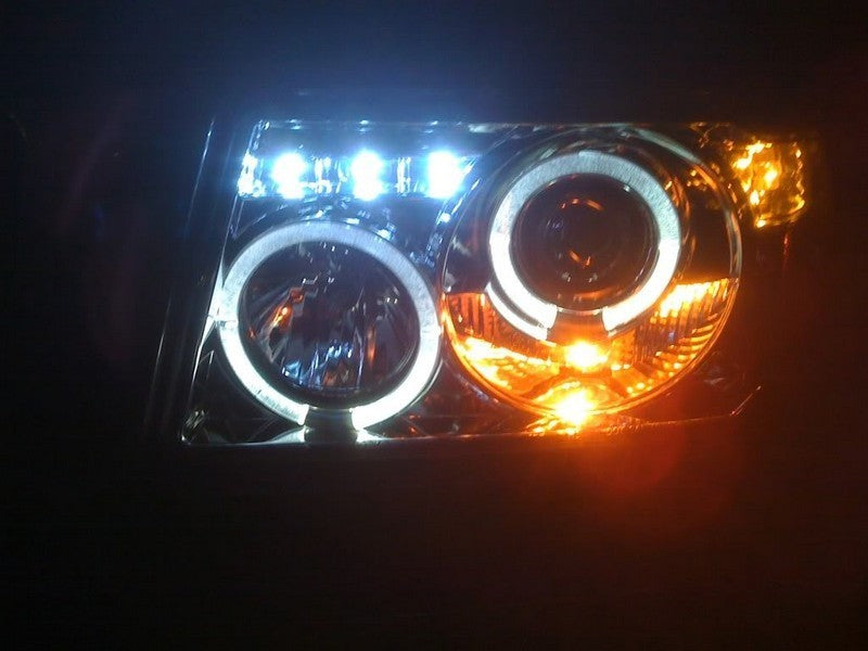 Spyder Ford Ranger 01-11 1PC Projector Headlights LED Halo LED Blk PRO-YD-FR01-1PC-HL-BK