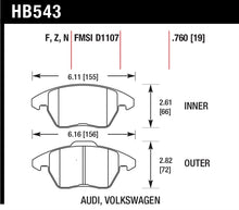 Load image into Gallery viewer, Hawk Audi A3 Quattro / VW EOS / Golf / Jetta / Passat / Rabbit HPS Front Brake Pads