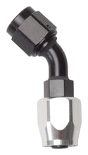 Load image into Gallery viewer, Russell Performance -6 AN Black/Silver 45 Degree Full Flow Hose End