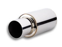 Load image into Gallery viewer, Vibrant TPV Turbo Round Muffler (17in Long) with 4in Round Tip Straight Cut - 3in inlet I.D.