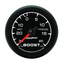 Load image into Gallery viewer, Autometer ES 52.4mm 30 In. HG/20 PSI Vacuum/Boost Gauge