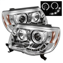 Load image into Gallery viewer, Spyder Toyota Tacoma 05-11 Projector Headlights LED Halo LED Chrome High H1 Low H1 PRO-YD-TT05-HL-C