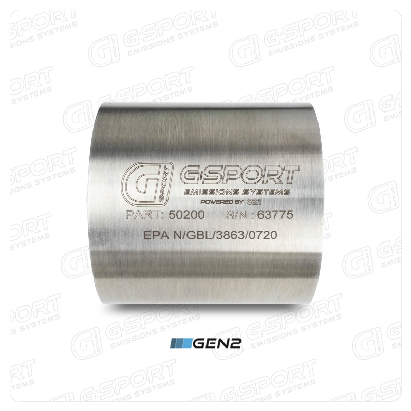GESI G-Sport 400 CPSI GEN 2 EPA Compliant 4in x 4in High Output Substrate Only- 350-500HP