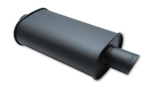 Load image into Gallery viewer, Vibrant StreetPower FLAT BLACK Oval Muffler with Single 3.5in Outlet - 3.5in inlet I.D.