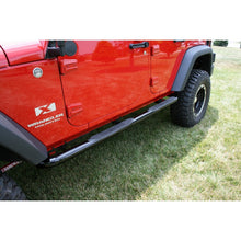 Load image into Gallery viewer, Rugged Ridge 3-In Round Side Steps Black 07-18 4-Door Jeep Wrangler