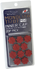 Load image into Gallery viewer, Project Kics M14 Monolith Cap - Red (Only Works For M14 Monolith Lugs) - 20 Pcs