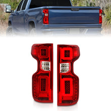 Load image into Gallery viewer, Anzo 19-21 Chevy Silverado Full LED Tailights Chrome Housing Red/Clear Lens G2 (w/C Light Bars)