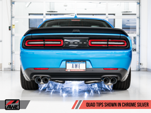 Load image into Gallery viewer, AWE Tuning 2015+ Dodge Challenger 6.4L/6.2L SC Track Edition Exhaust - Quad Chrome Silver Tips
