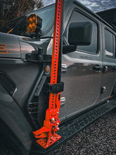 Load image into Gallery viewer, Go Rhino 18-24 Jeep Wrangler JL/JLU/JT Front Fender Jack Mount for Hi-Lift Jack - Tex. Blk