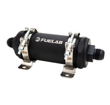 Load image into Gallery viewer, Fuelab PRO Series In-Line Fuel Filter (10gpm) -10AN In/-10AN Out 6 Micron Fiberglass - Matte Black